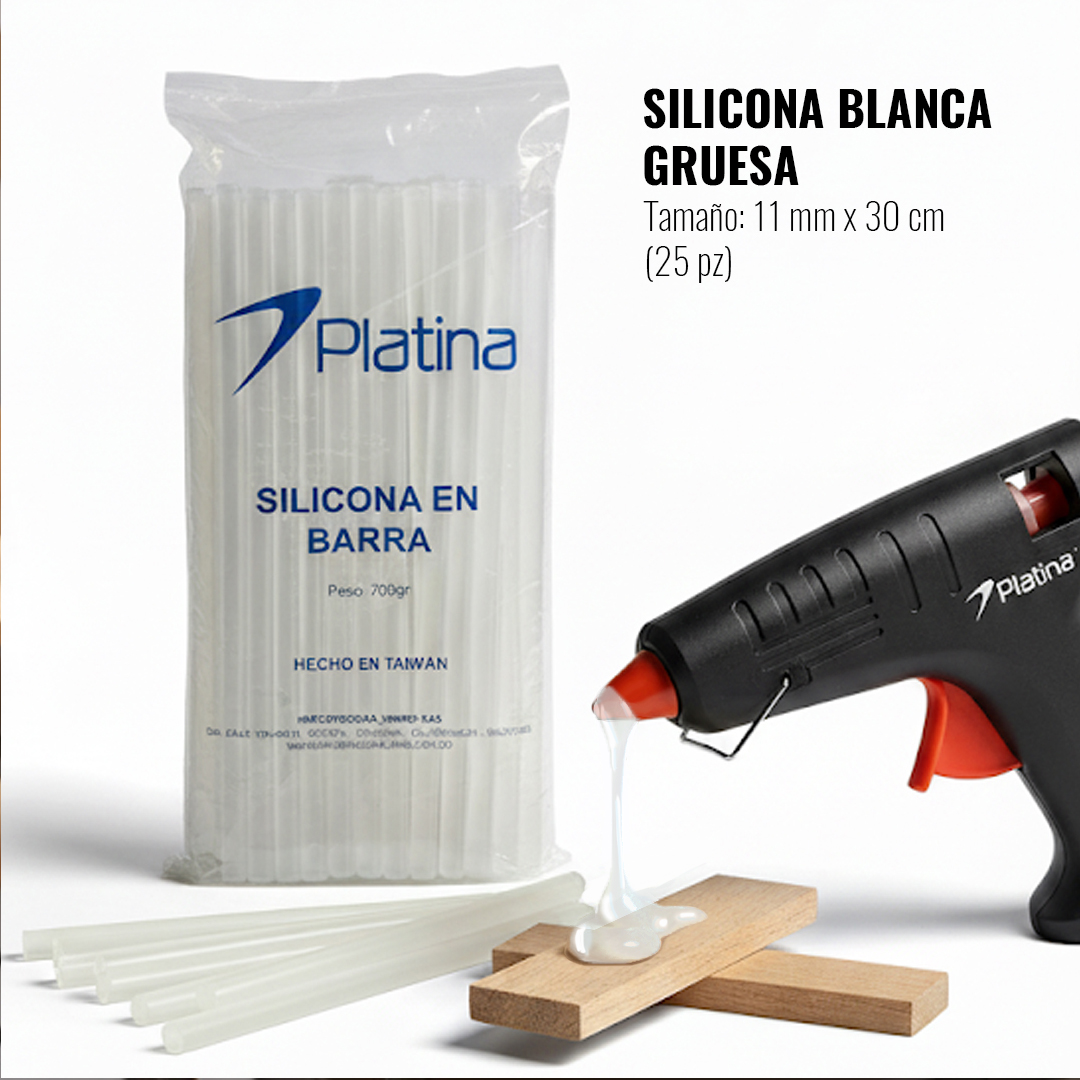 silicona en barra BLANCA gruesa publicidad